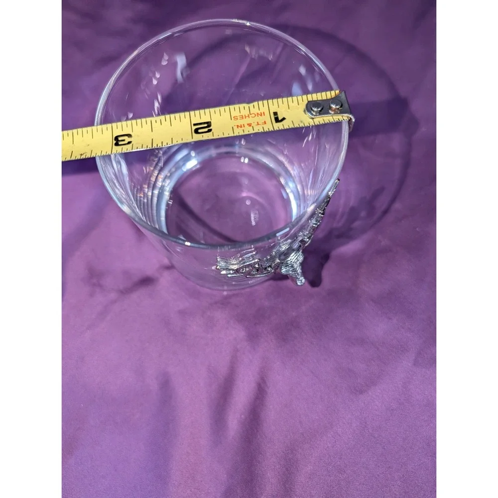 Stag Deer Handled Whiskey Glass 12oz Glass Tumbler Barware Chrome 4